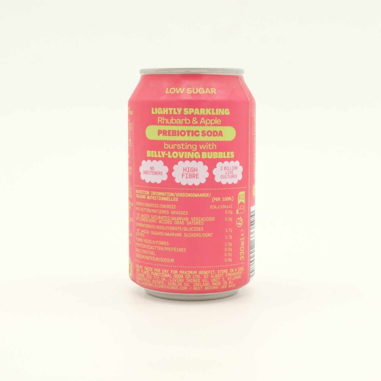 Living Things Rhubarb & Apple Prebiotic Soda