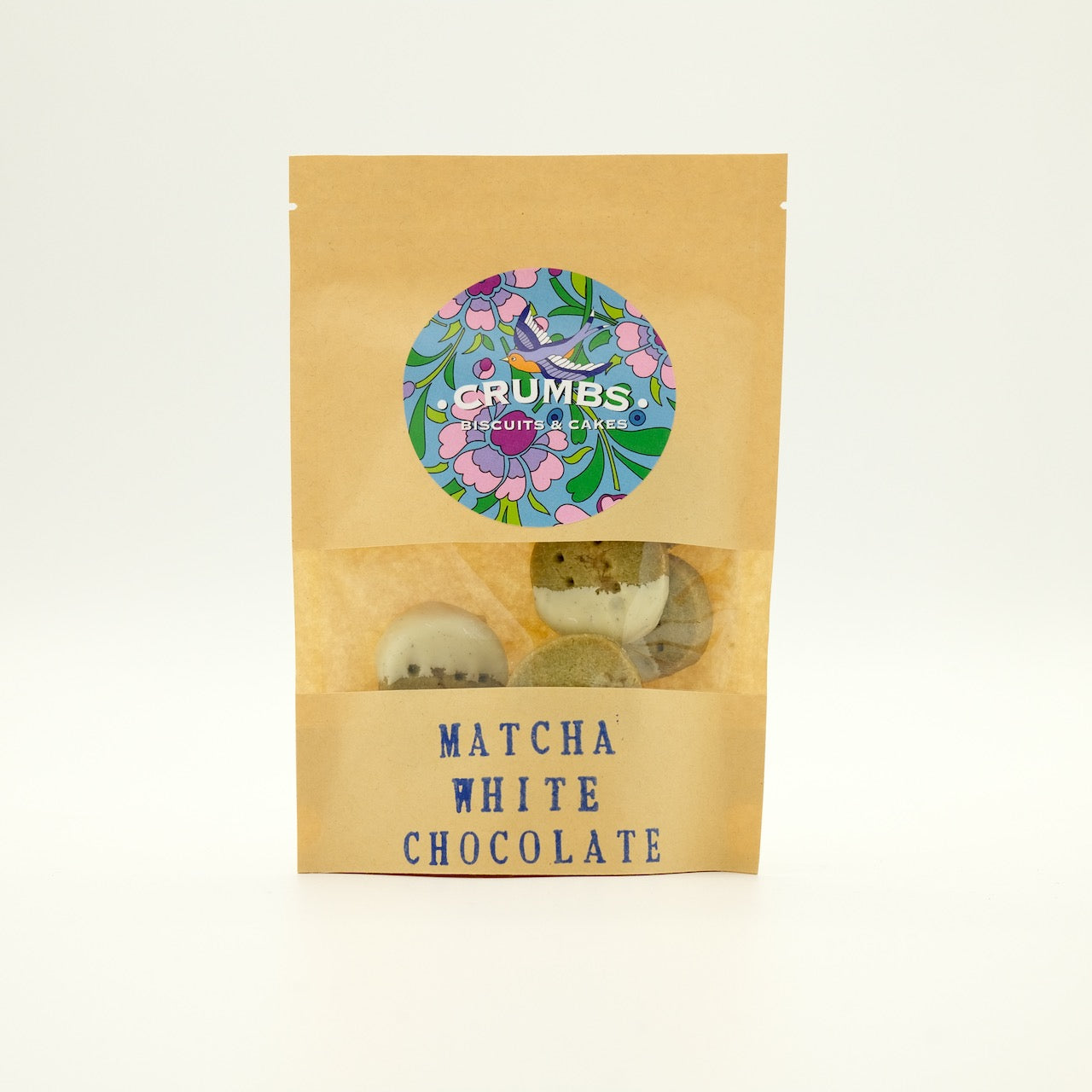 Crumbs Matcha White Chocolate Biscuits