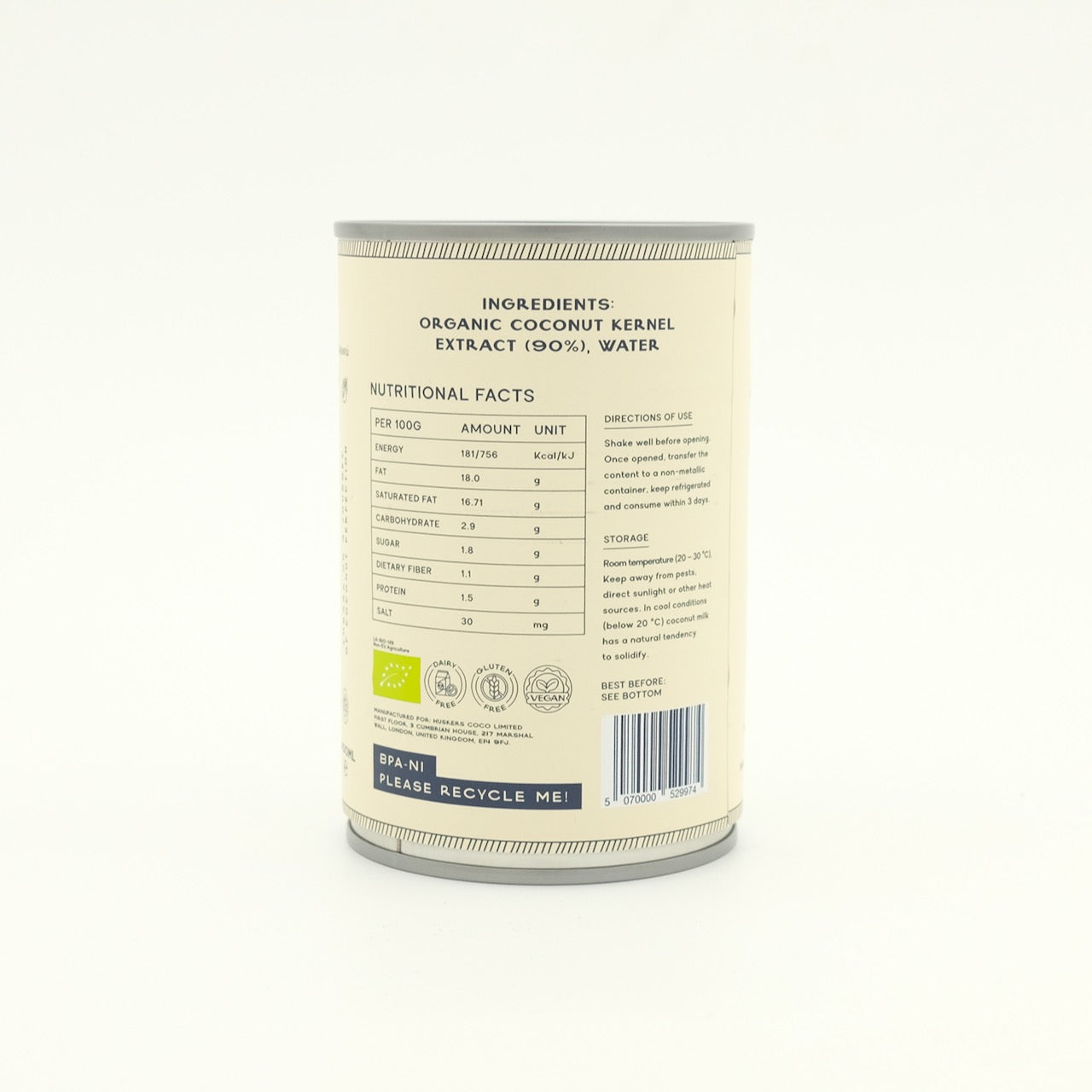 Huskers Coconut Milk