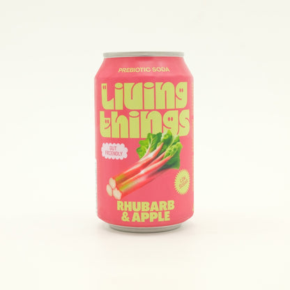 Living Things Rhubarb & Apple Prebiotic Soda