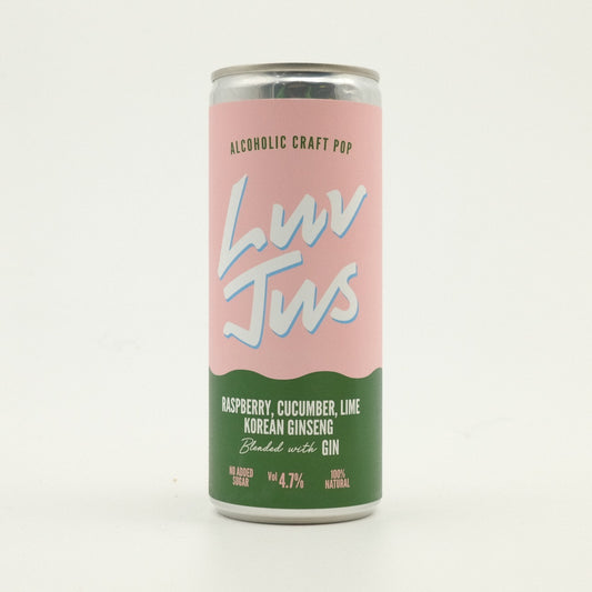 Luv Jus Gin, Raspberry, Cucumber & Soda