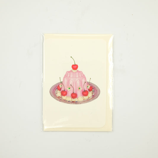 Rose Petal Cream Blancmange Greeting Card