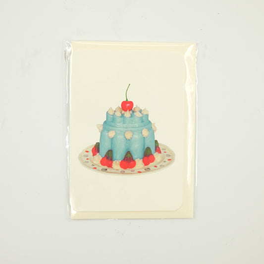 Violet Petal Cream Blancmange Greeting Card