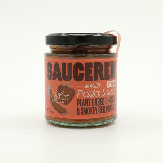 Saucerer Pasta Sauce Smokey Vegan Chorizo & Red Pepper